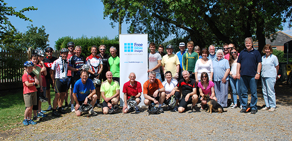 The team of FreeBibleimages cyclists raising funds by riding around the Isle of Wight